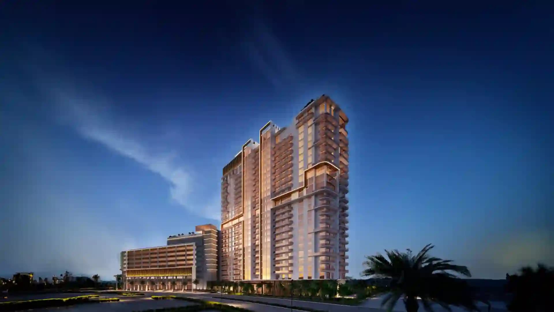 Exterior view of Shoma Bay, a luxury development in North Bay Village, FL